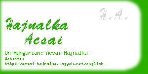 hajnalka acsai business card